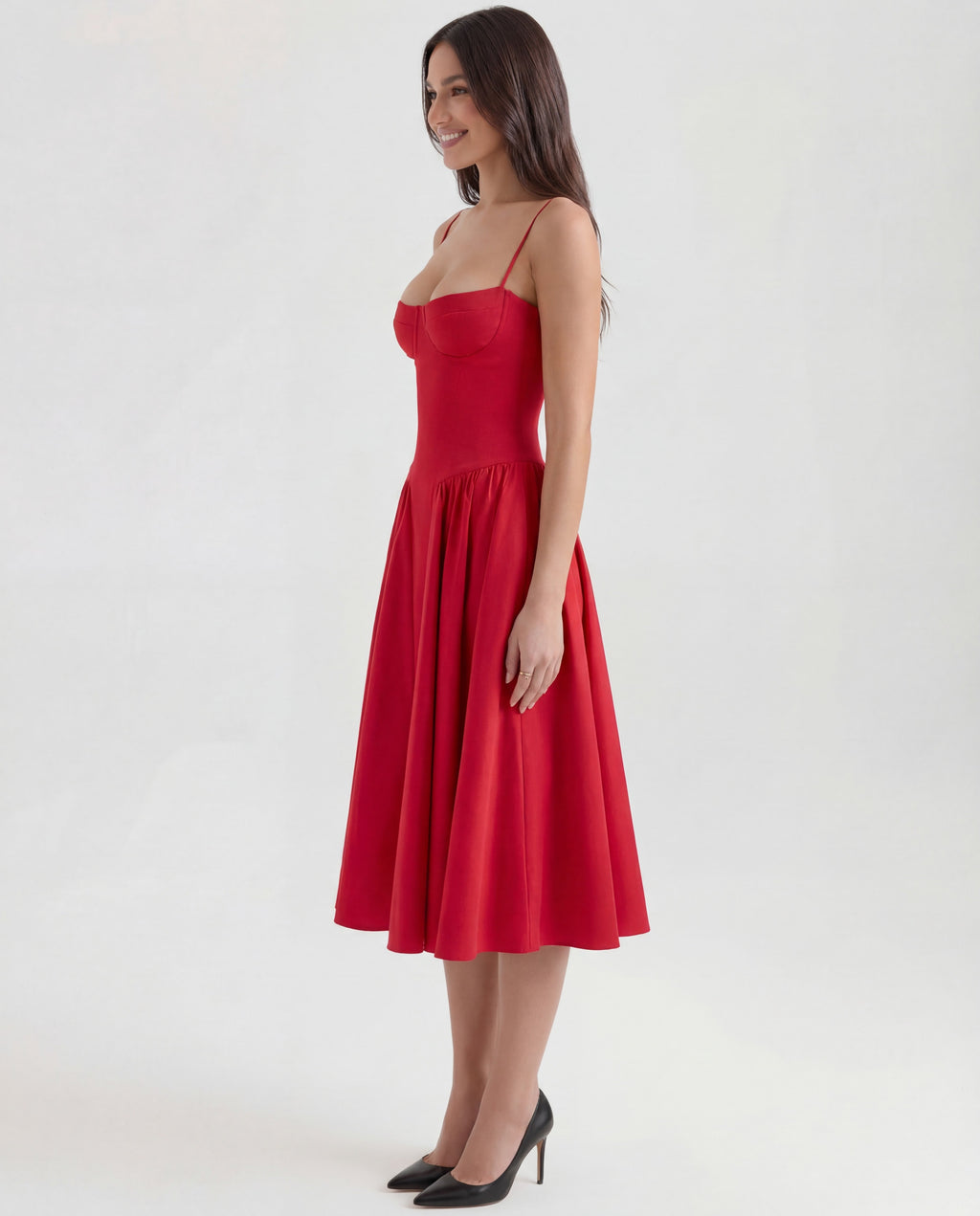 Cotton Midi Dress – Occasion Gown for Weddings & Events