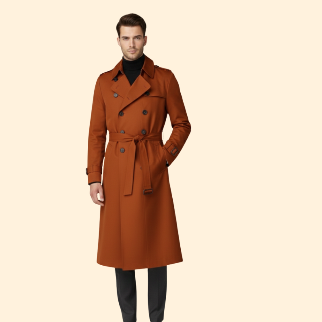 Men's Classic Trench Coat – Stylish Outerwear for Office, Casual Wear