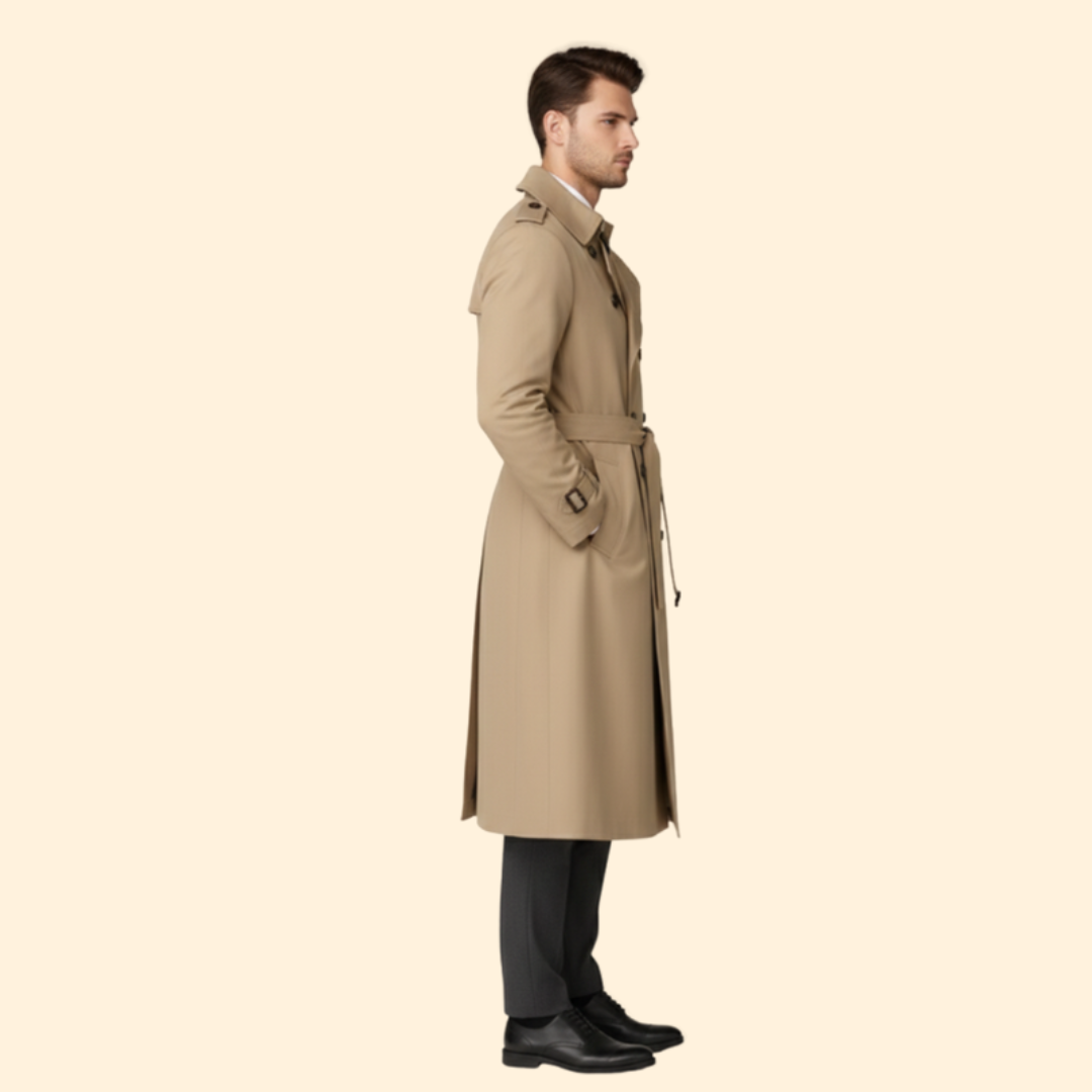 Men's Classic Trench Coat – Stylish Outerwear for Office, Casual Wear