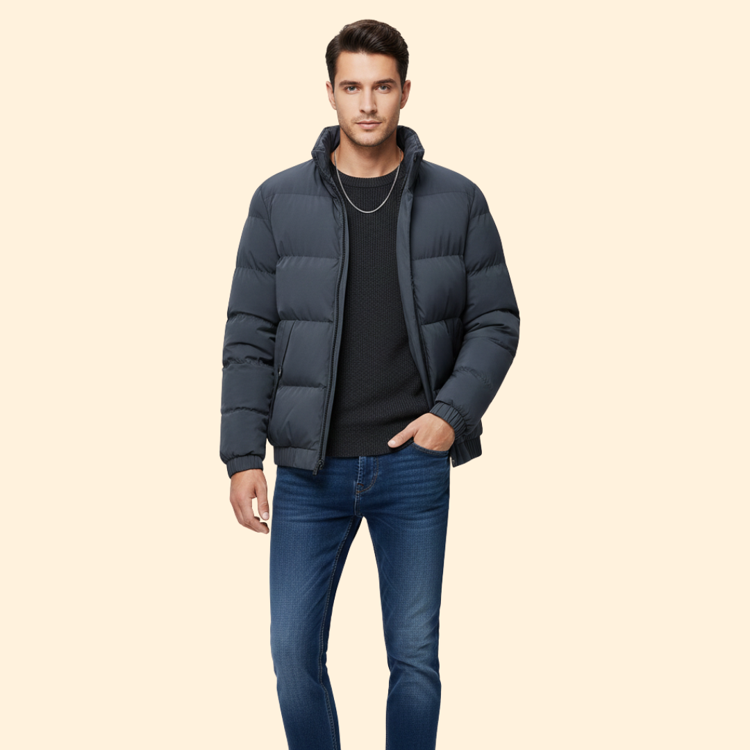 Men's Insulated Puffer Jacket – Casual Wear, Outdoor Activities