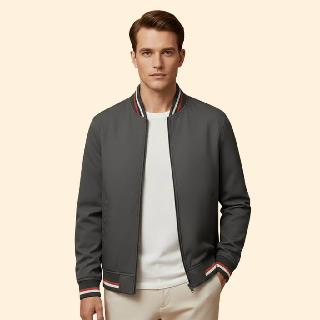 Men's Modern Bomber Jacket – Casual Wear, Stylish Outerwear