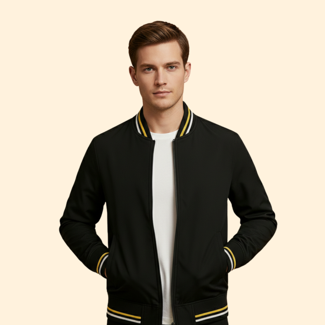 Men's Modern Bomber Jacket – Casual Wear, Stylish Outerwear