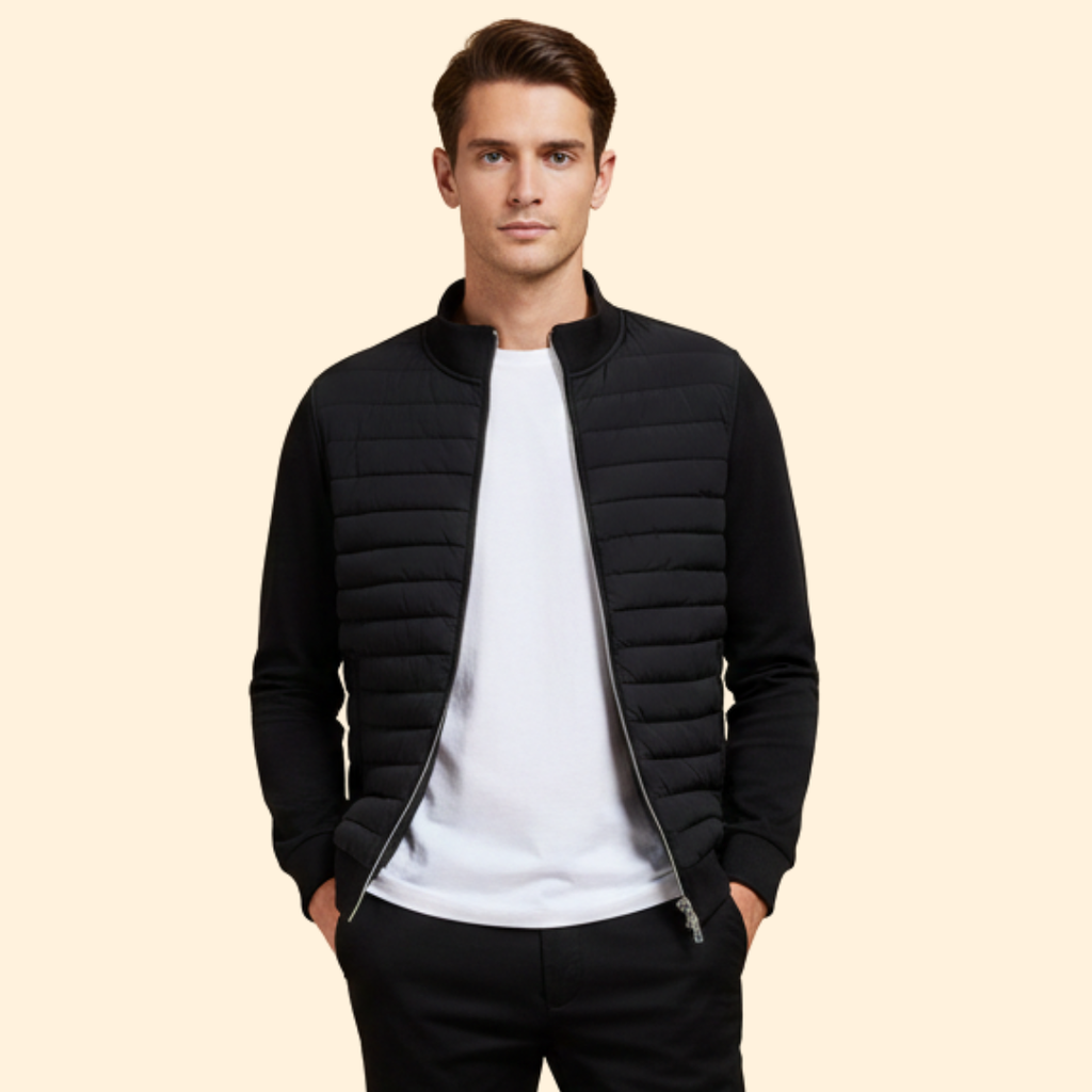 Men's Padded Bomber Jacket – Casual Wear, Stylish Layering