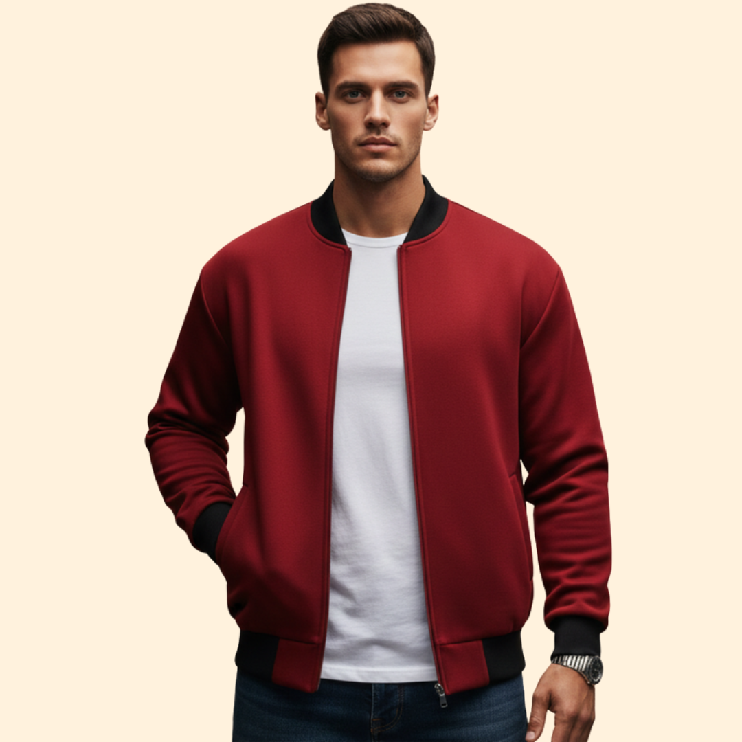 Men’s Sport Bomber Jacket – Casual Wear, Outdoor Activities