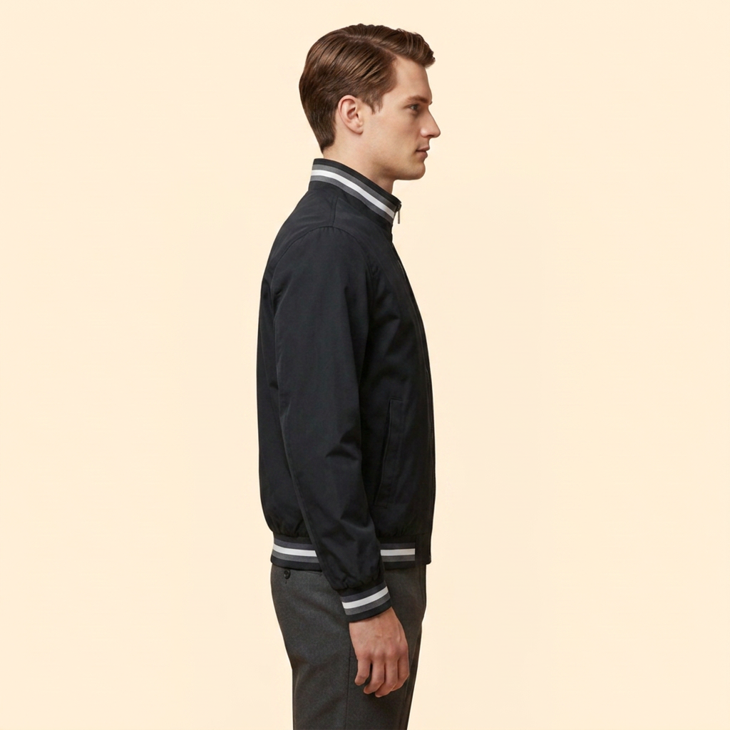 Men's Zipped Bomber Jacket – Casual Wear, Stylish Layering