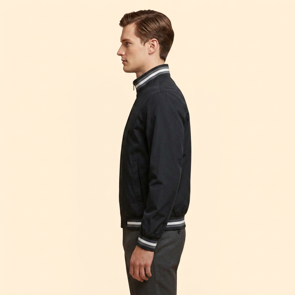 Men's Zipped Bomber Jacket – Casual Wear, Stylish Layering
