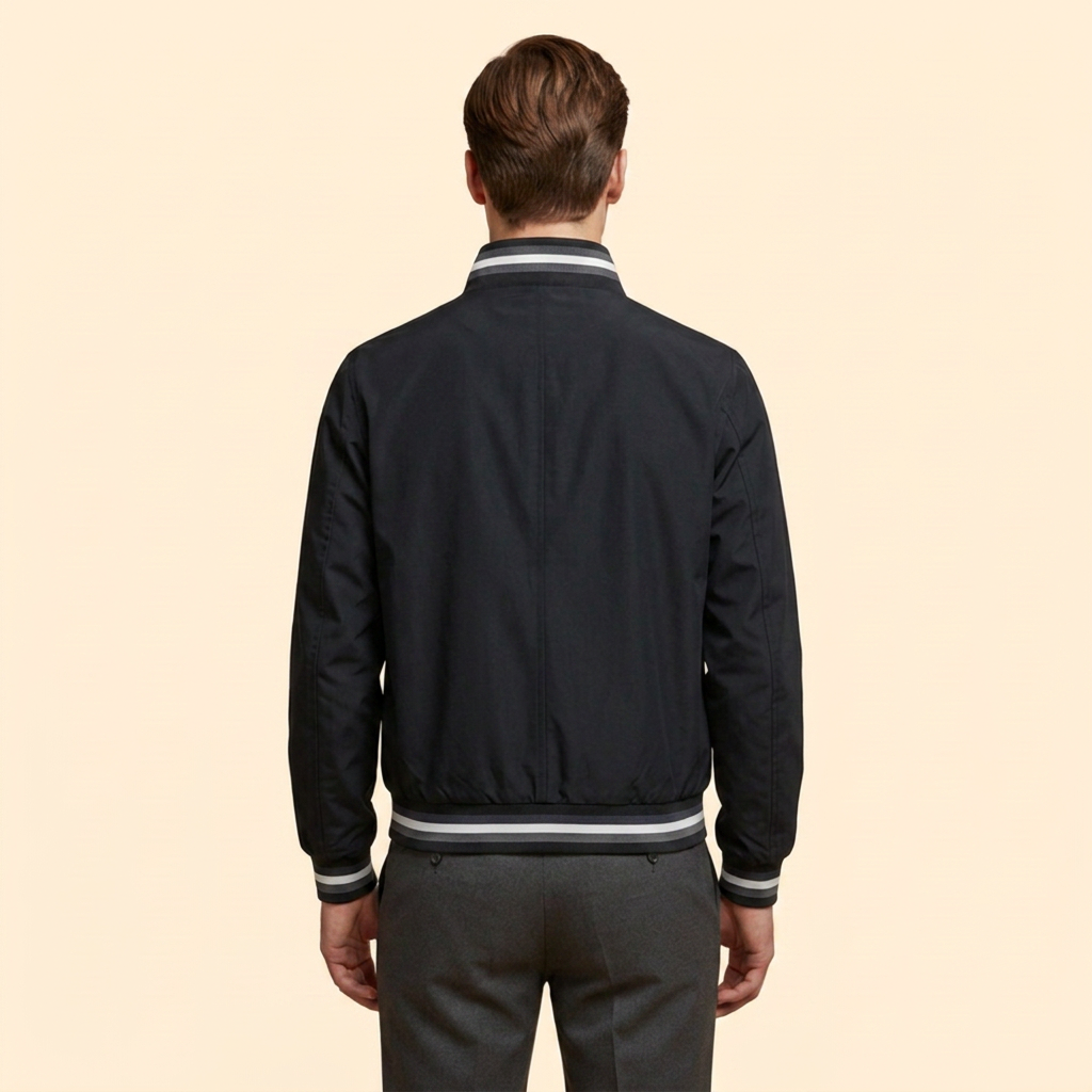Men's Zipped Bomber Jacket – Casual Wear, Stylish Layering