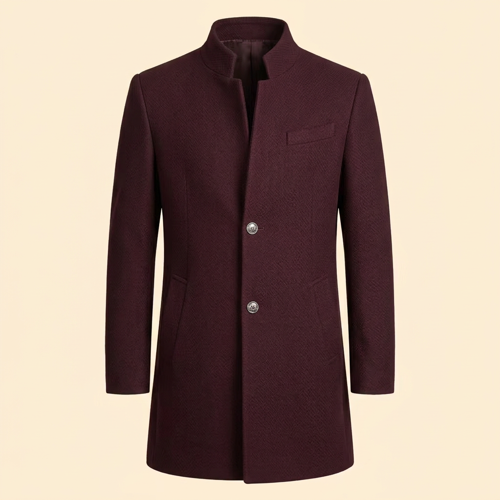 Men’s Coat Stand Collar – Casual Wear, Office Attire