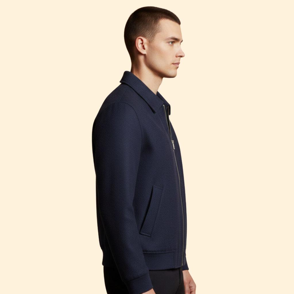 Men's Bomber Jacket with Zipper – Casual Wear, Everyday Style