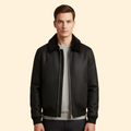 Men's Shearling Collar Bomber Jacket – Casual Wear, Stylish Outerwear
