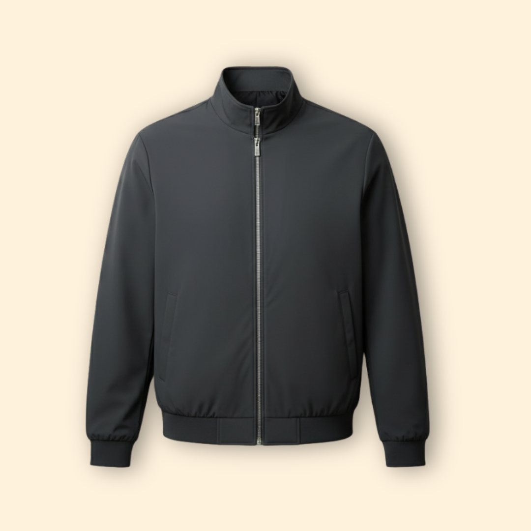Men's Bomber Jacket with Stand Collar – Casual Wear, Everyday Style
