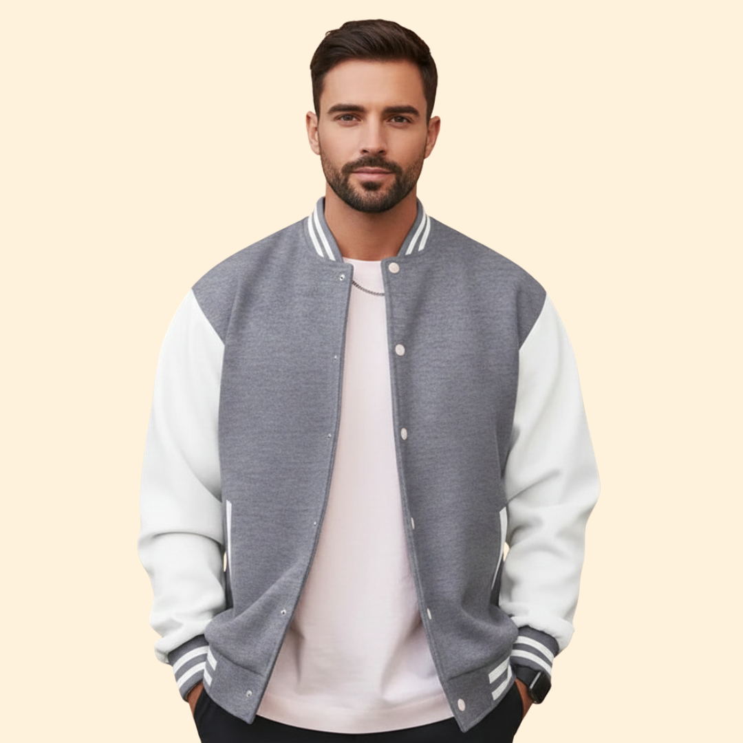 Men's Varsity Bomber Jacket – Casual Wear, Sports Outfits