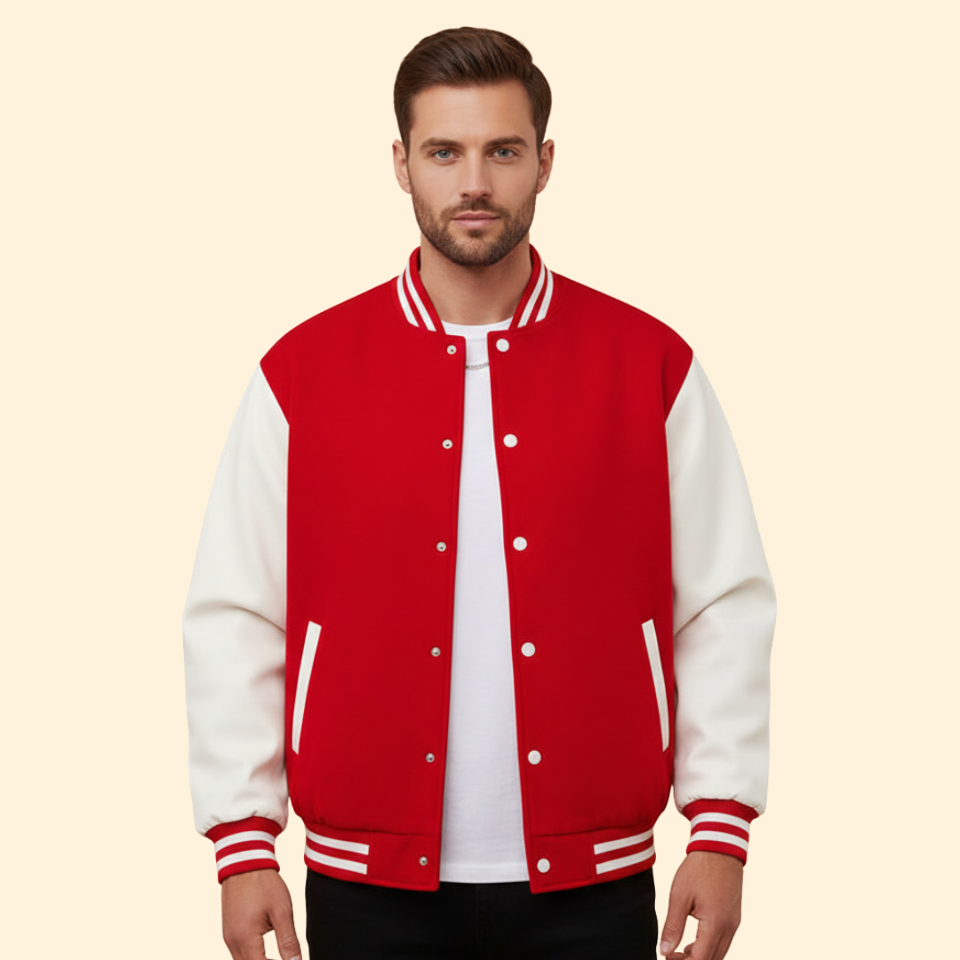 Men's Varsity Bomber Jacket – Casual Wear, Sports Outfits