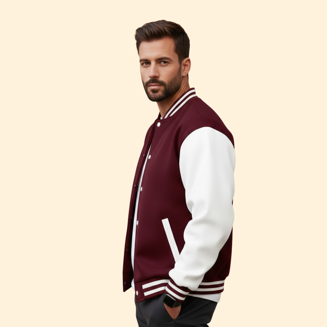 Men's Varsity Bomber Jacket – Casual Wear, Sports Outfits