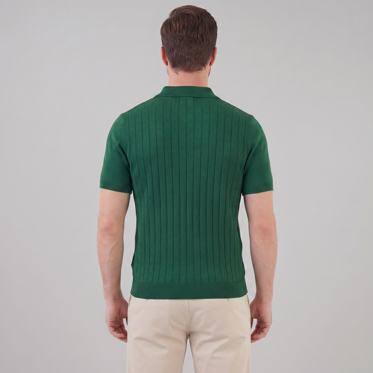 Men's Casual Polo Shirt - Short-Sleeved Cotton Blend for Everyday Wear