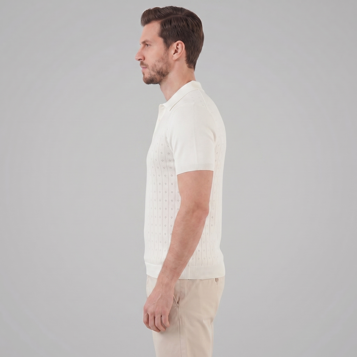 Men's Casual Polo Shirt - Short-Sleeved Cotton Blend for Everyday Wear