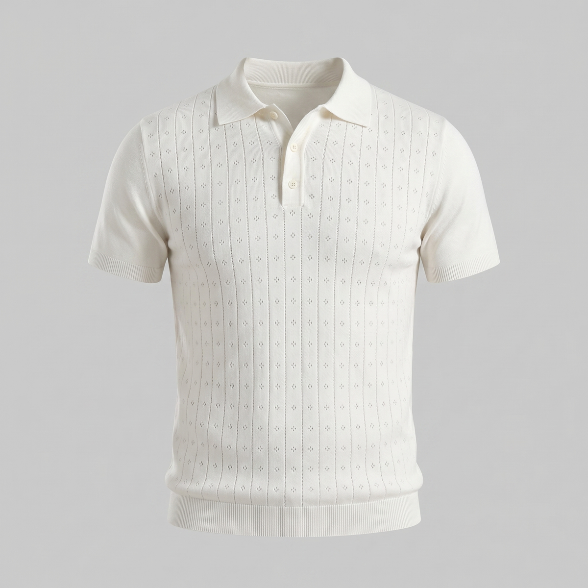 Men's Casual Polo Shirt - Short-Sleeved Cotton Blend for Everyday Wear