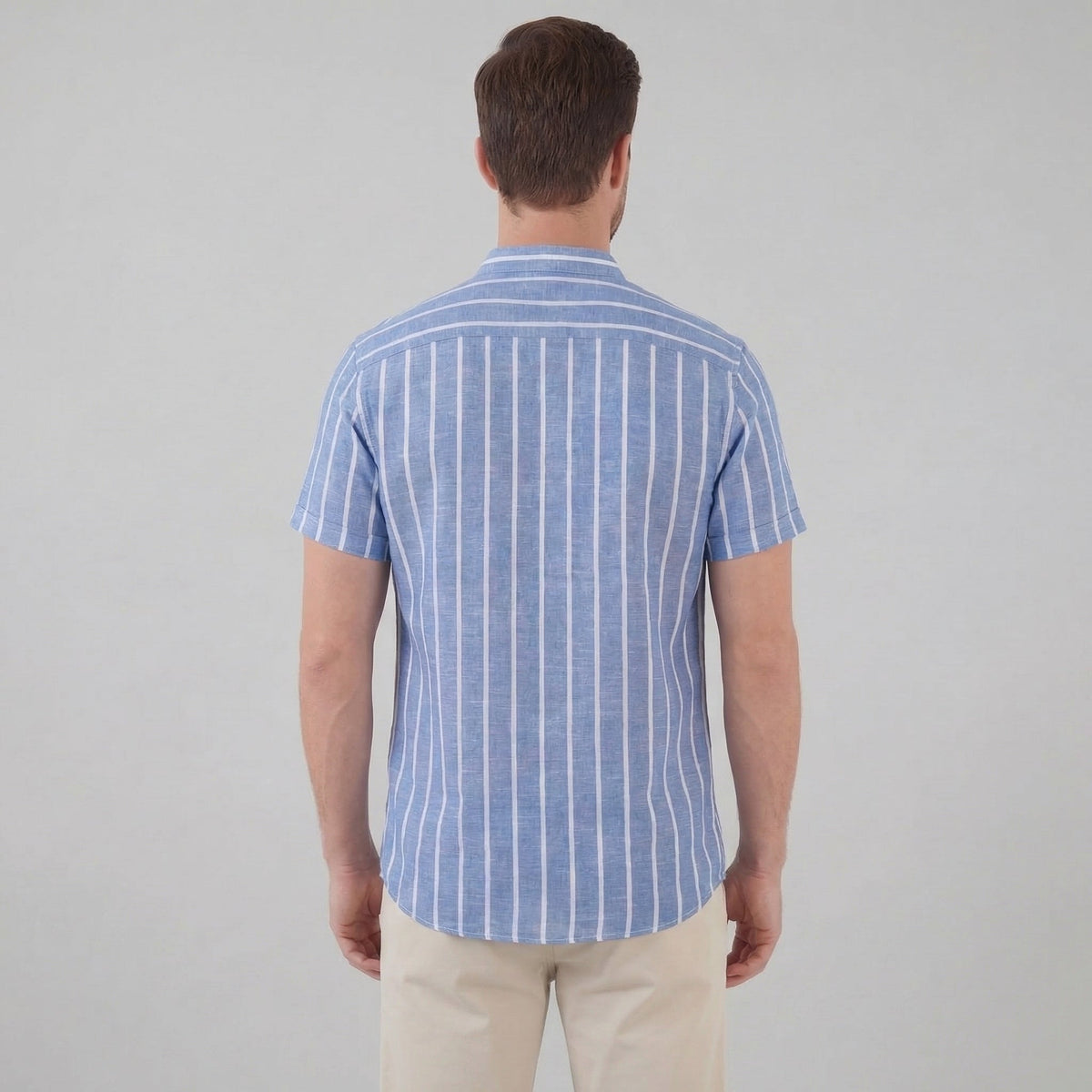 Men's Casual Stripe Shirt - Lightweight Cotton for Everyday Wear