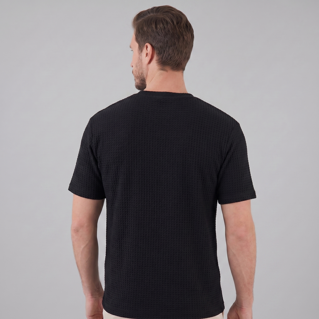 Men's Casual Structured Cotton T-Shirt for Summer Wear