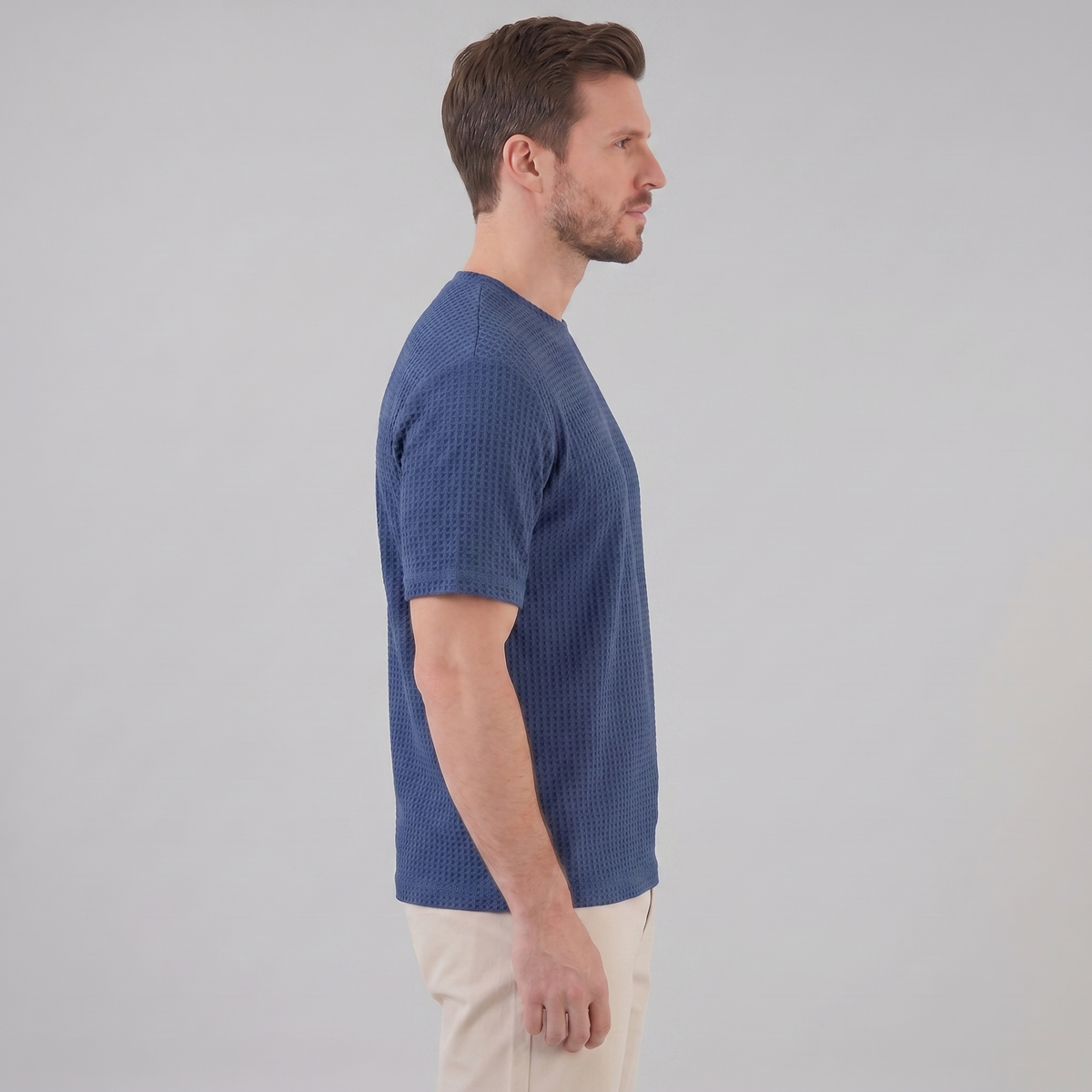 Men's Casual Structured Cotton T-Shirt for Summer Wear