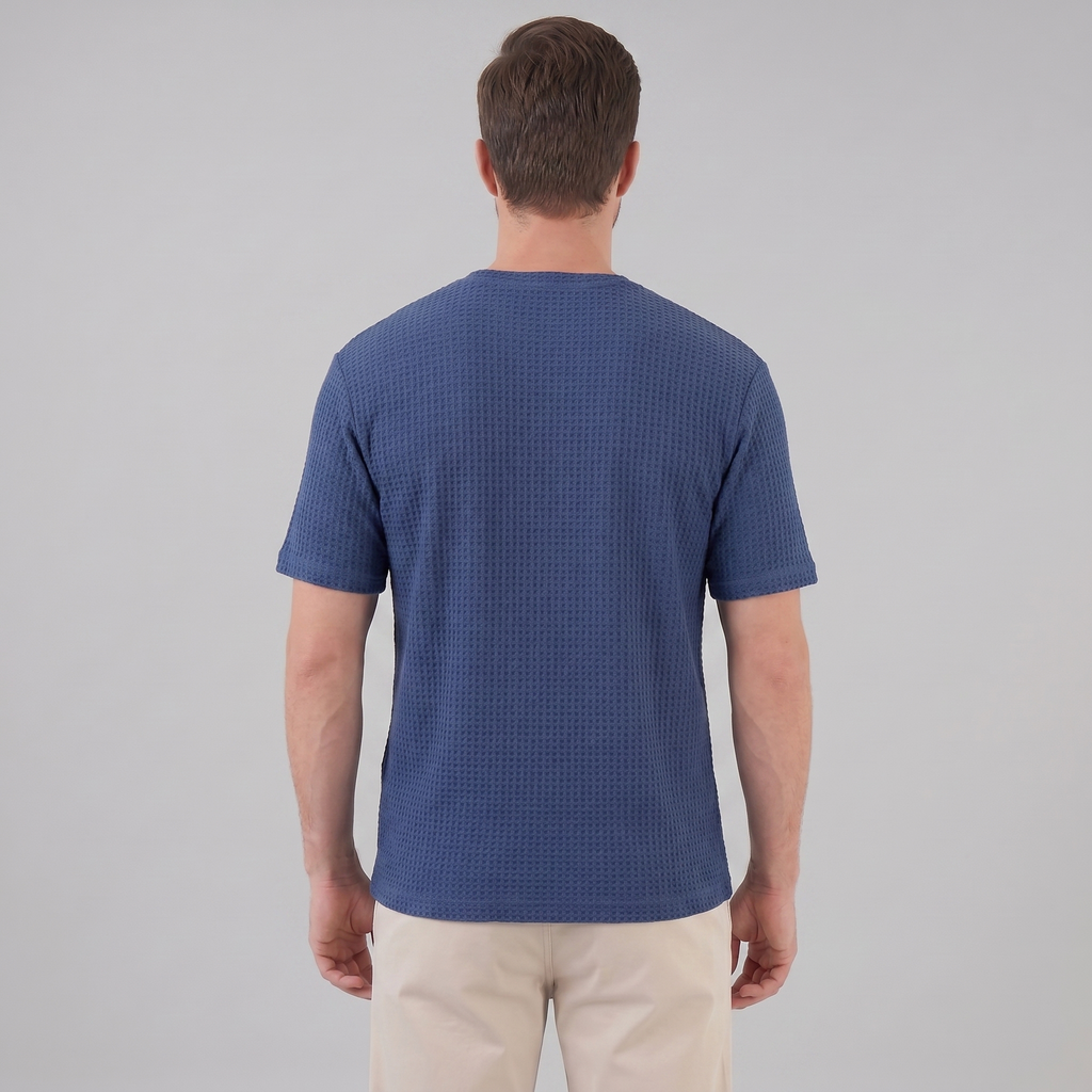Men's Casual Structured Cotton T-Shirt for Summer Wear
