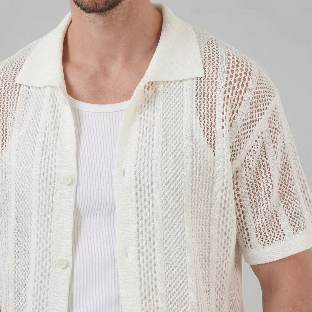 Men's Casual Summer Shirt - Lightweight Cotton Short Sleeve Top
