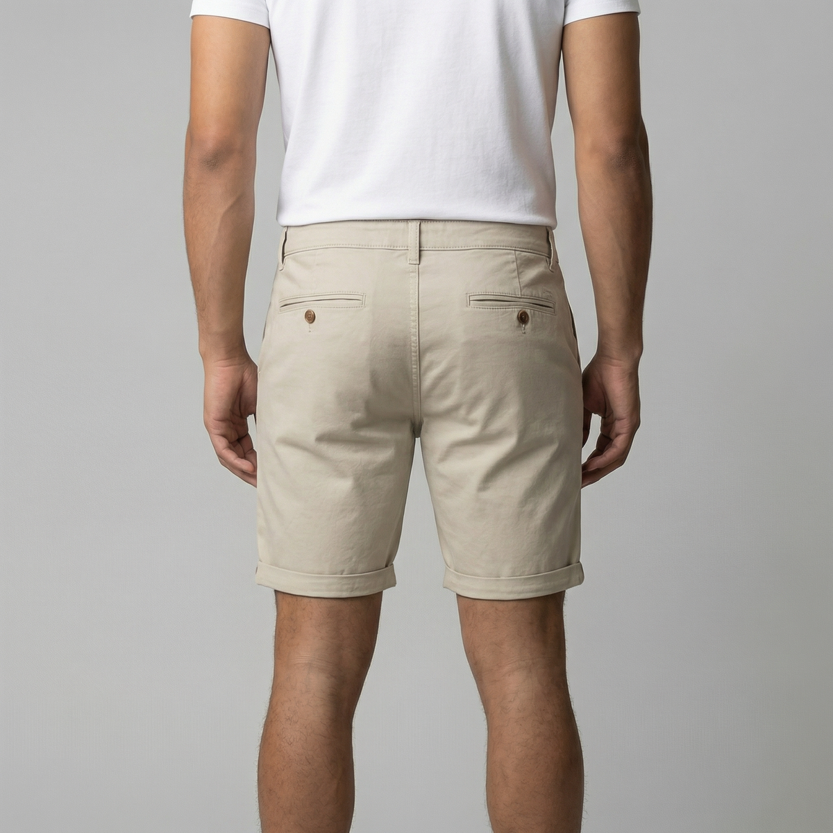 Men's Chino Shorts - Cotton Blend - Classic Fit - Casual Summer Wear