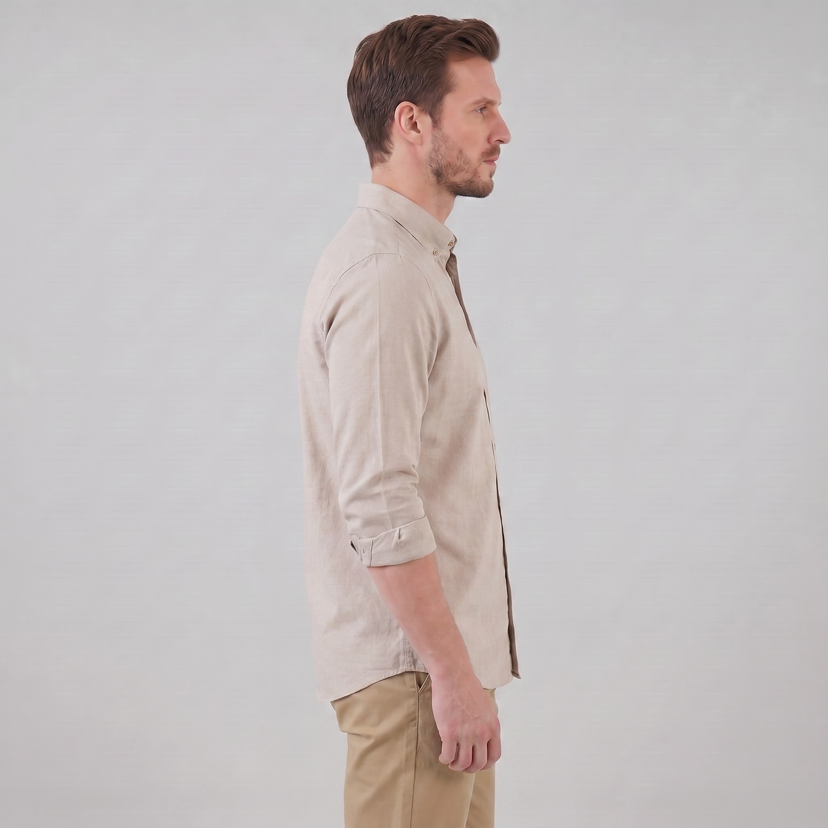Men's Cotton Oxford Button-Down Dress Shirt for Formal and Casual Wear
