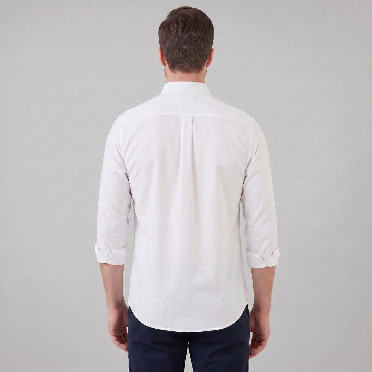 Men's Cotton Oxford Button-Down Dress Shirt for Formal and Casual Wear