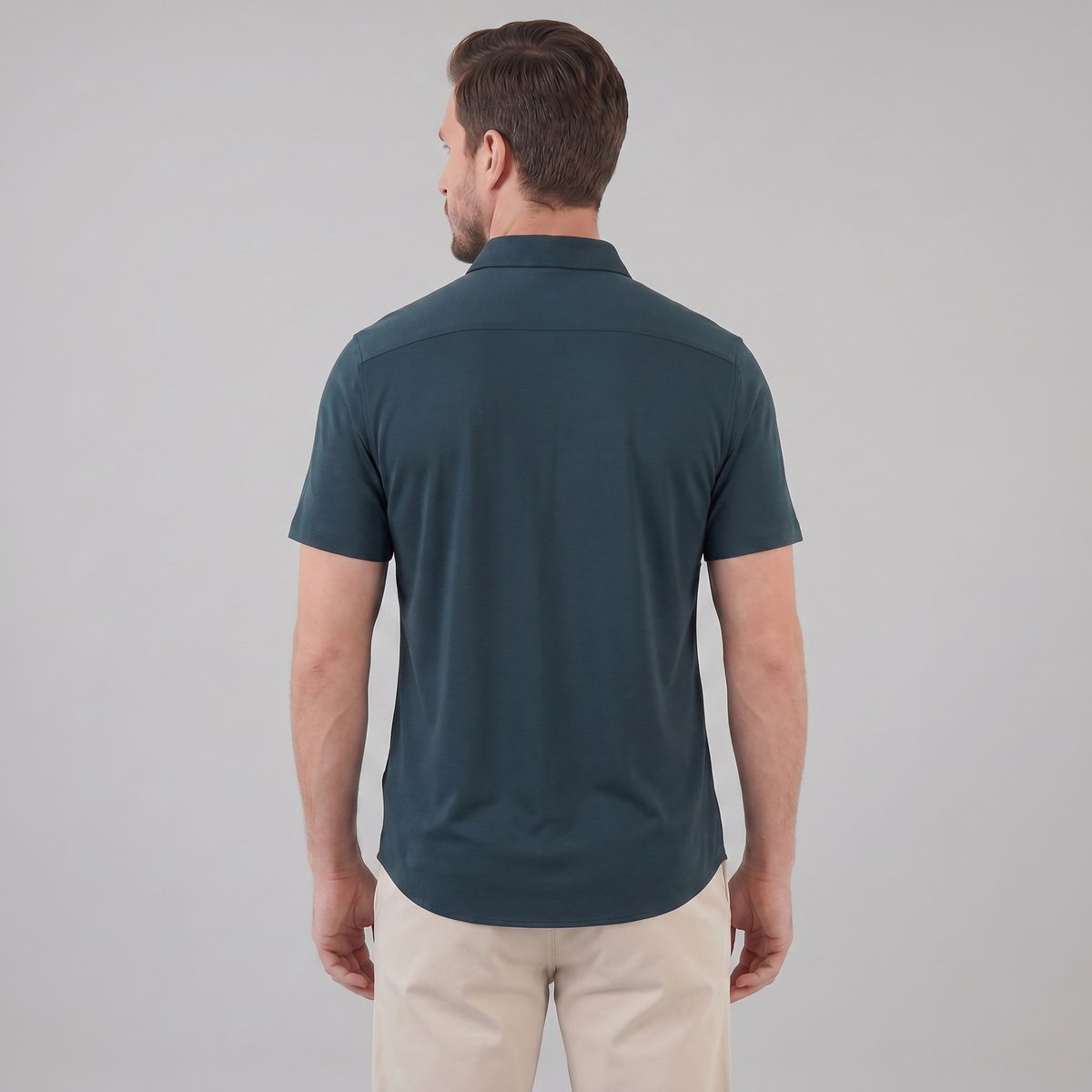 Men's Lightweight Stretch Cotton Summer Shirt for Casual Wear