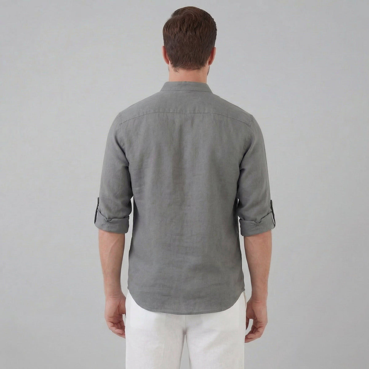Men's Loose-Fit Cotton Henley Shirt for Casual Wear and Everyday Comfort