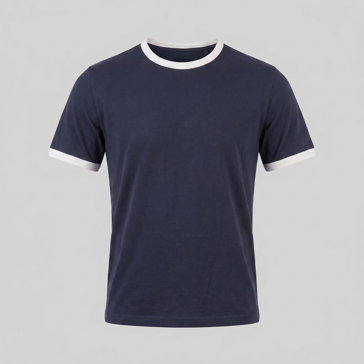 Men's Ringer T-Shirt with Contrast Trim - Casual Cotton Tee for Everyday Wear