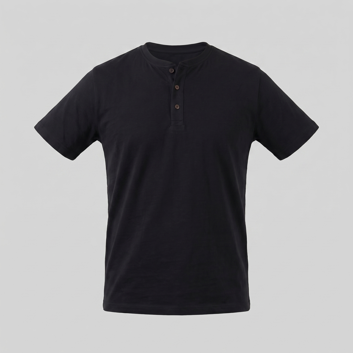 Men's Short Sleeve Cotton Henley Shirt for Casual Wear and Everyday Comfort