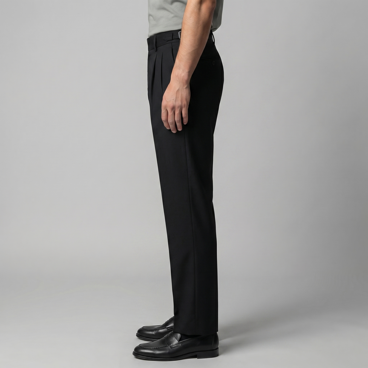 Men's Straight Leg Trousers - Retro Style Cotton Pants for Casual Wear