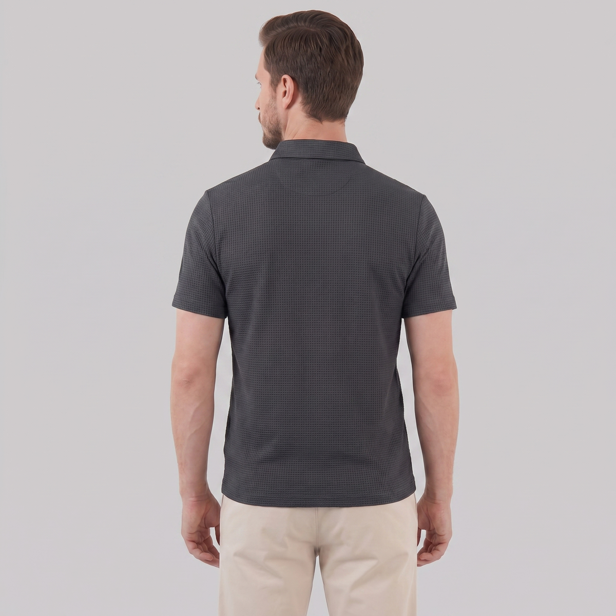 Men's Structured Cotton Polo Shirt for Casual and Business Wear