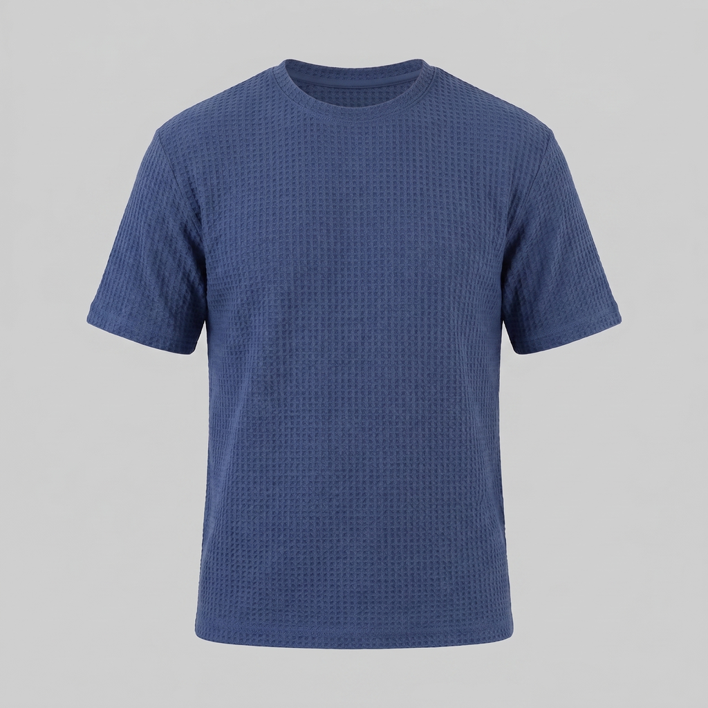Men's Structured Cotton T-Shirt for Summer Casual Wear