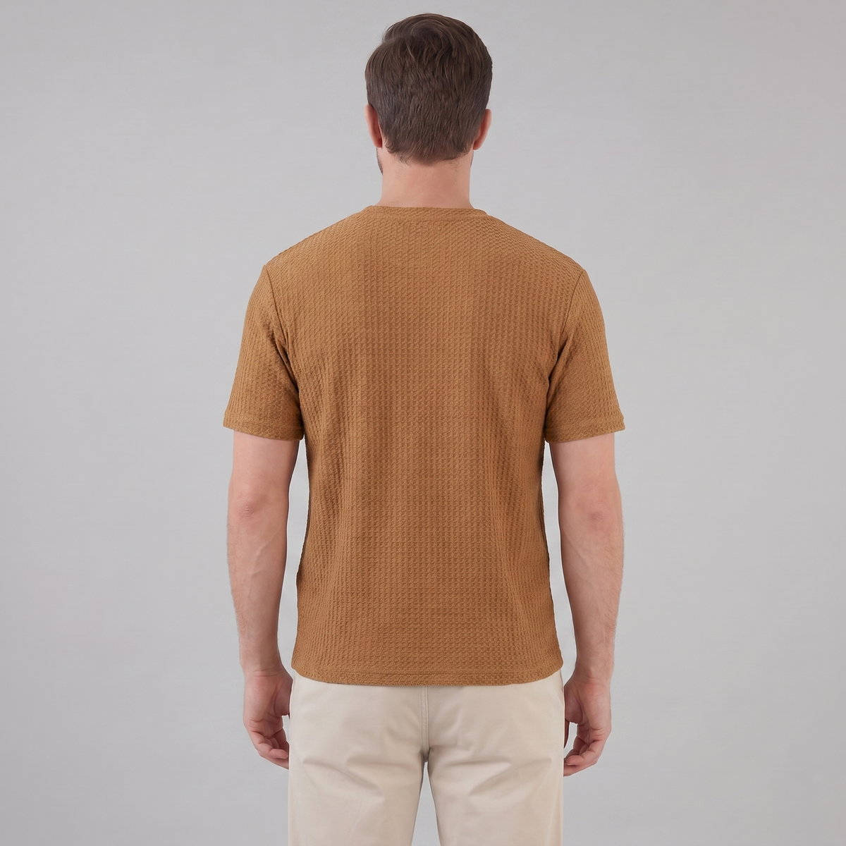 Men's Structured Cotton T-Shirt for Summer Casual Wear