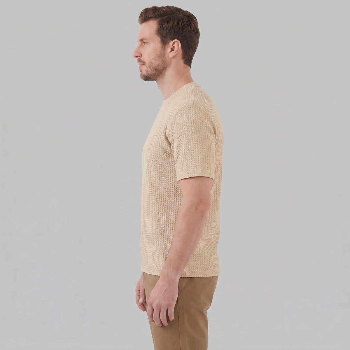 Men's Structured Cotton T-Shirt for Summer Casual Wear
