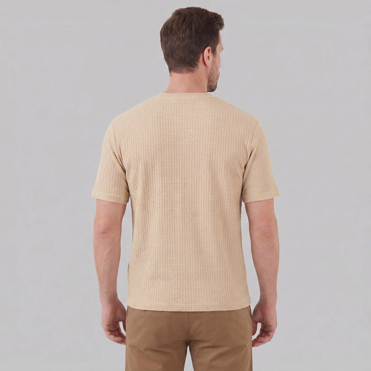 Men's Structured Cotton T-Shirt for Summer Casual Wear