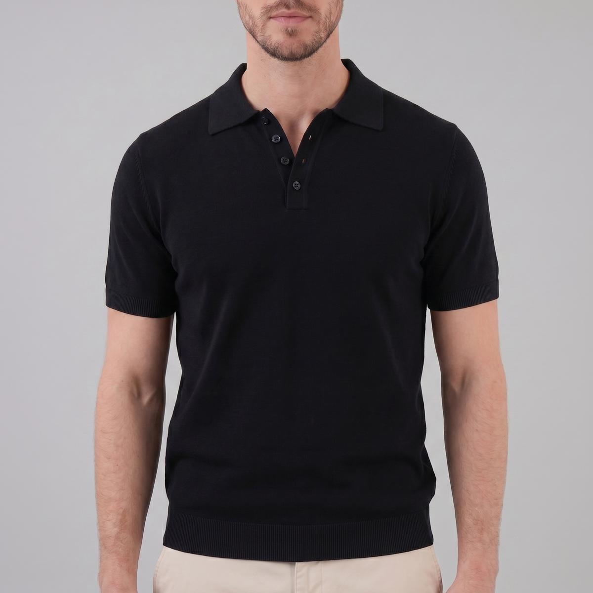 Men's V-Neck Polo Shirt - Lightweight Cotton - Casual Summer Wear - Multiple Colors