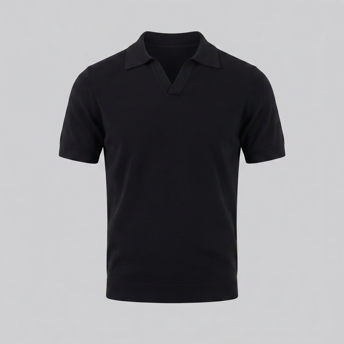 Men's V-Neck Polo Shirt - Lightweight Cotton - Casual Summer Wear - Multiple Colors