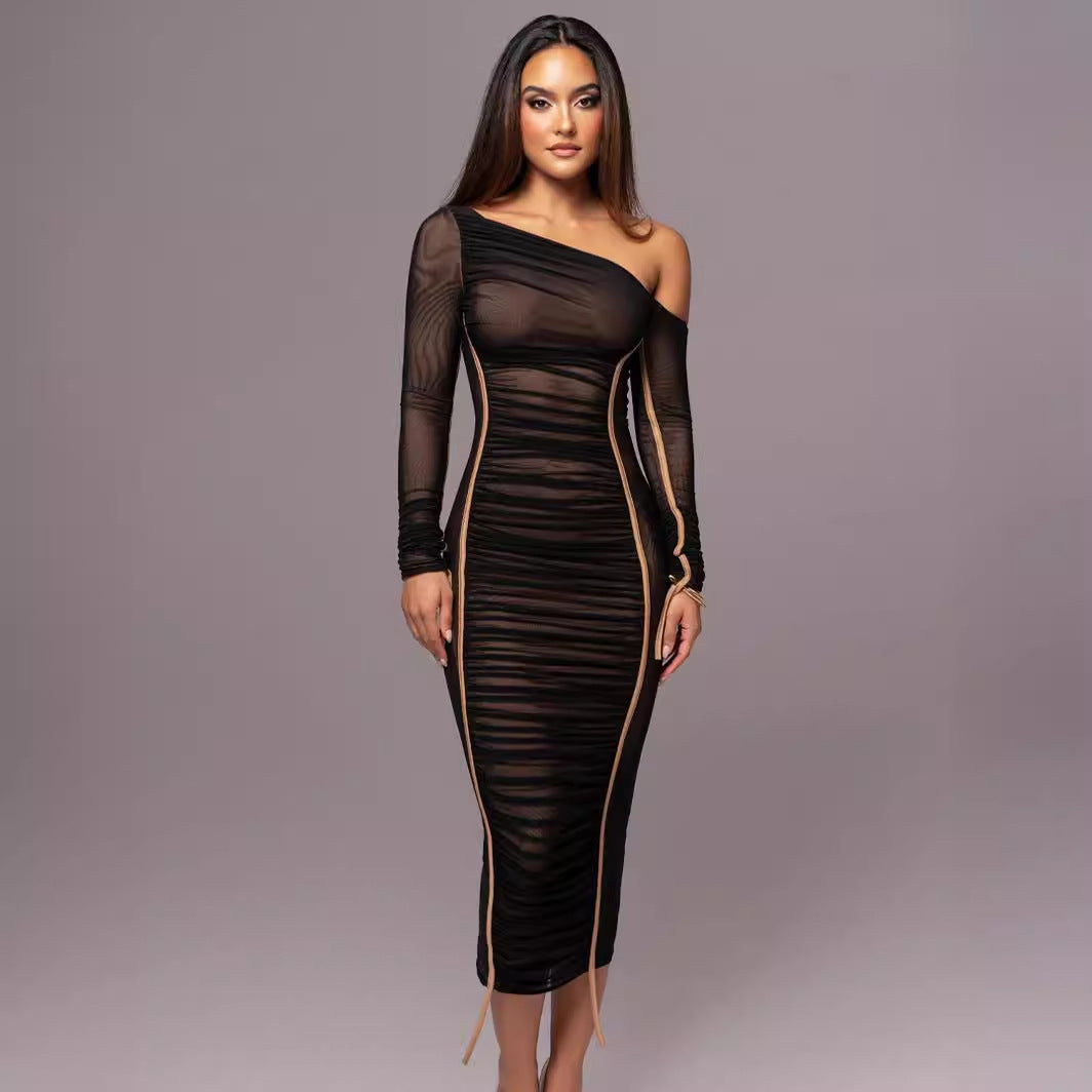 Long-Sleeve Midi Dress – Long Sleeve, Occasion Gown for Weddings & Events