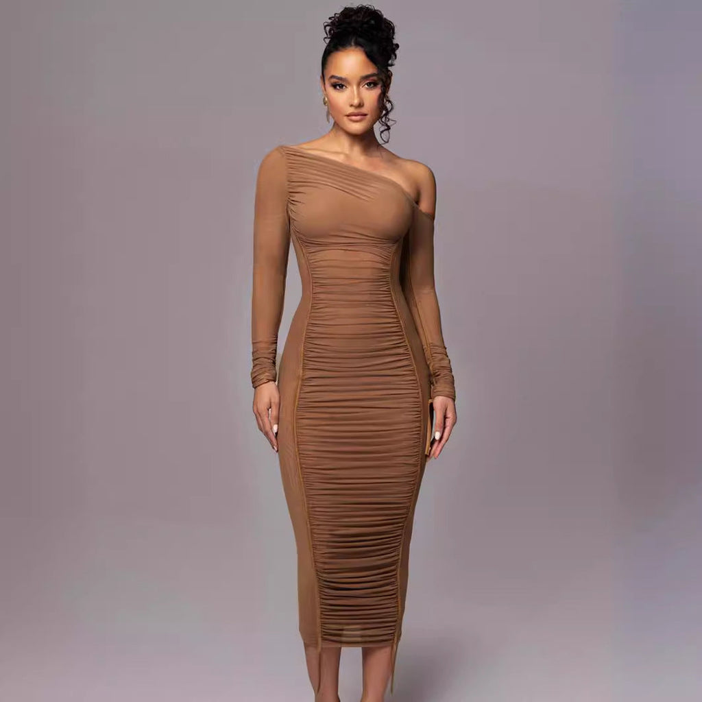 Long-Sleeve Midi Dress – Long Sleeve, Occasion Gown for Weddings & Events