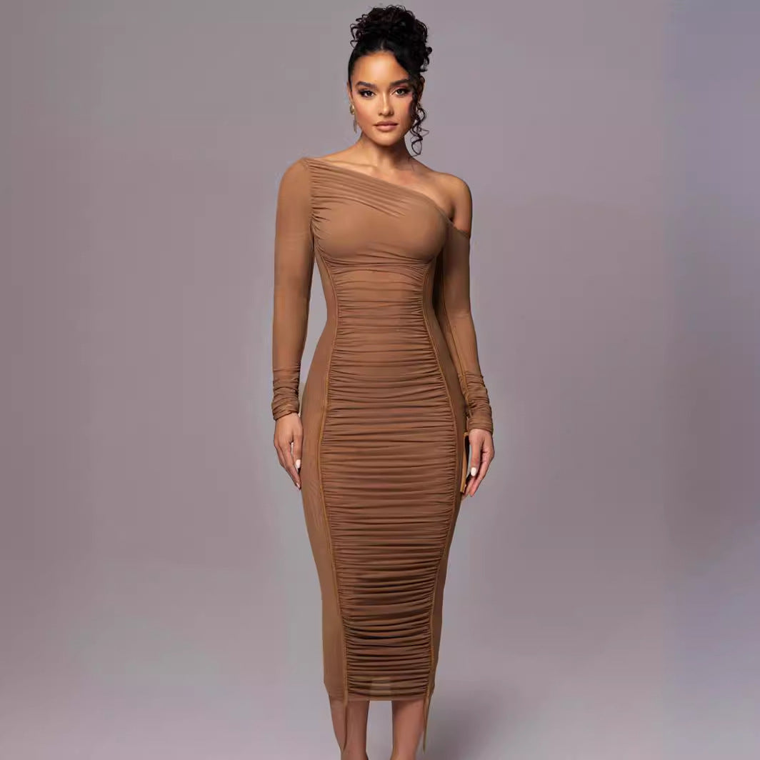 Long-Sleeve Midi Dress – Long Sleeve, Occasion Gown for Weddings & Events