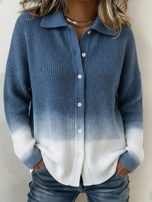 Plaid Long Cardigan in Blue and Red – Casual, Stylish Layering