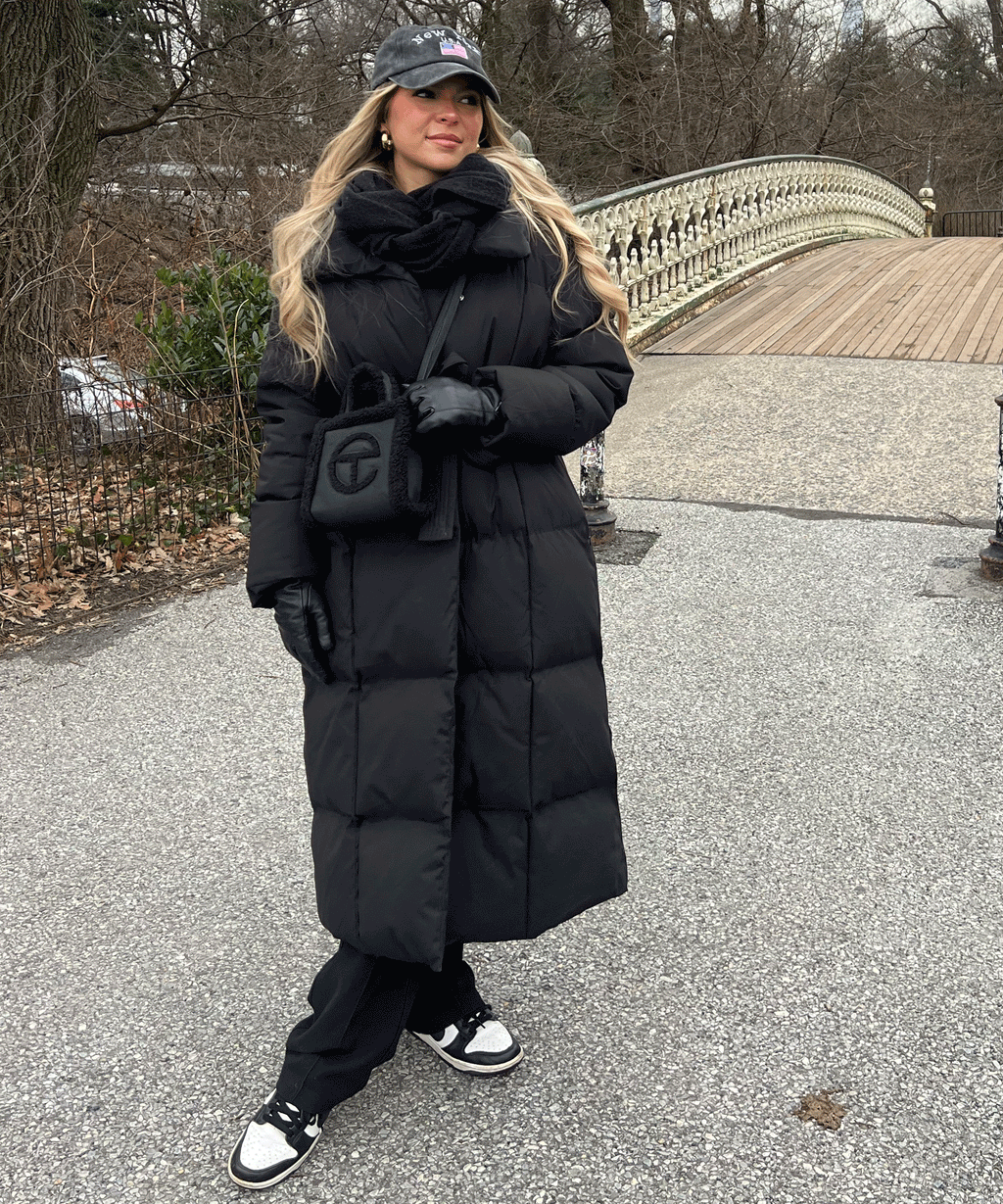 Long Quilted Winter Coat in Black – Stylish Warmth for Everyday Wear, Casual Outings