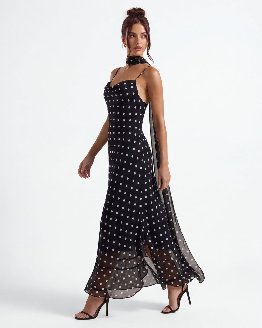 Polka Maxi Dress – Occasion Gown for Weddings & Events