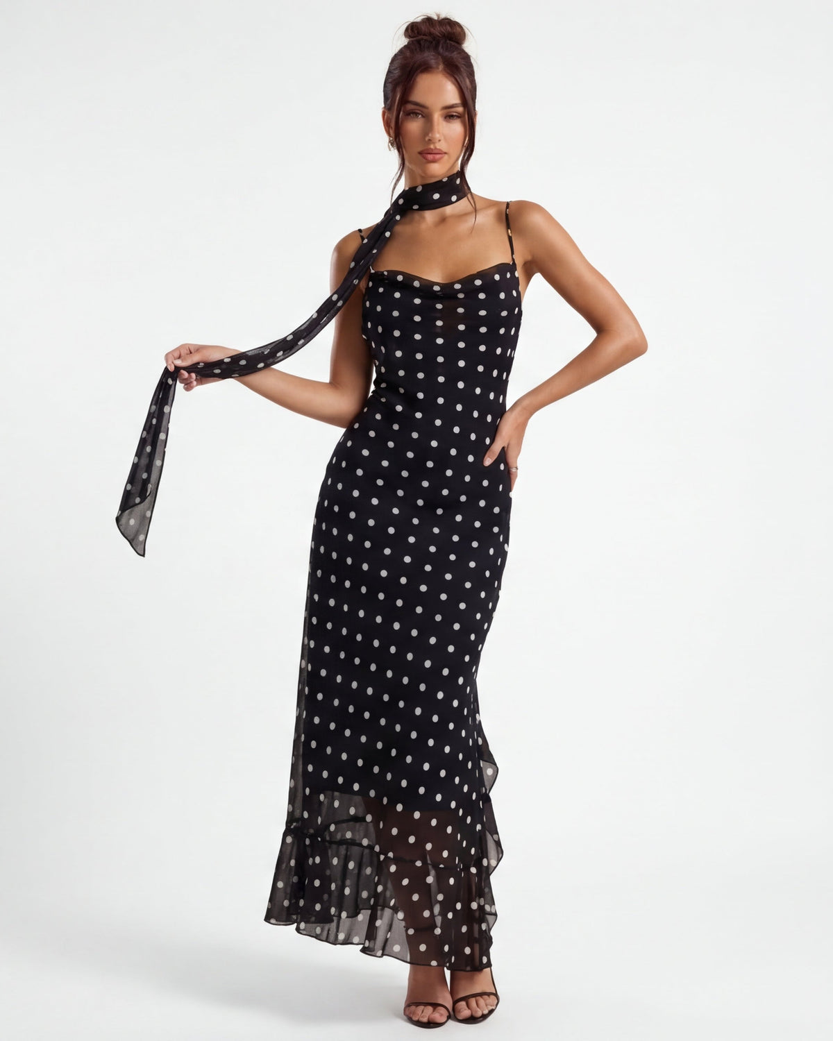 Polka Maxi Dress – Occasion Gown for Weddings & Events