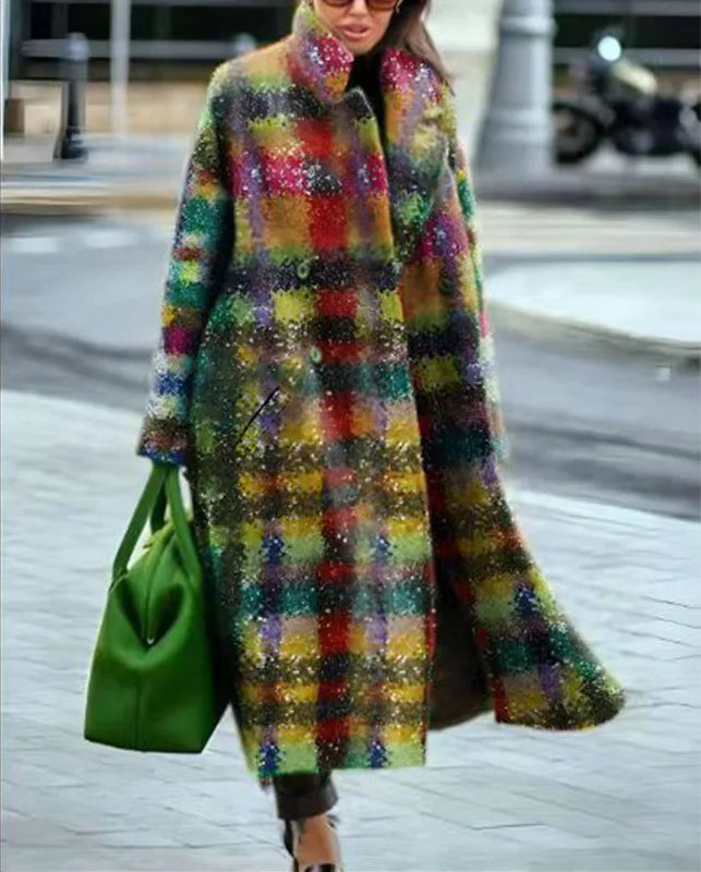 Women's Wool Blend Long Coat – Stylish Outerwear, Everyday Wear