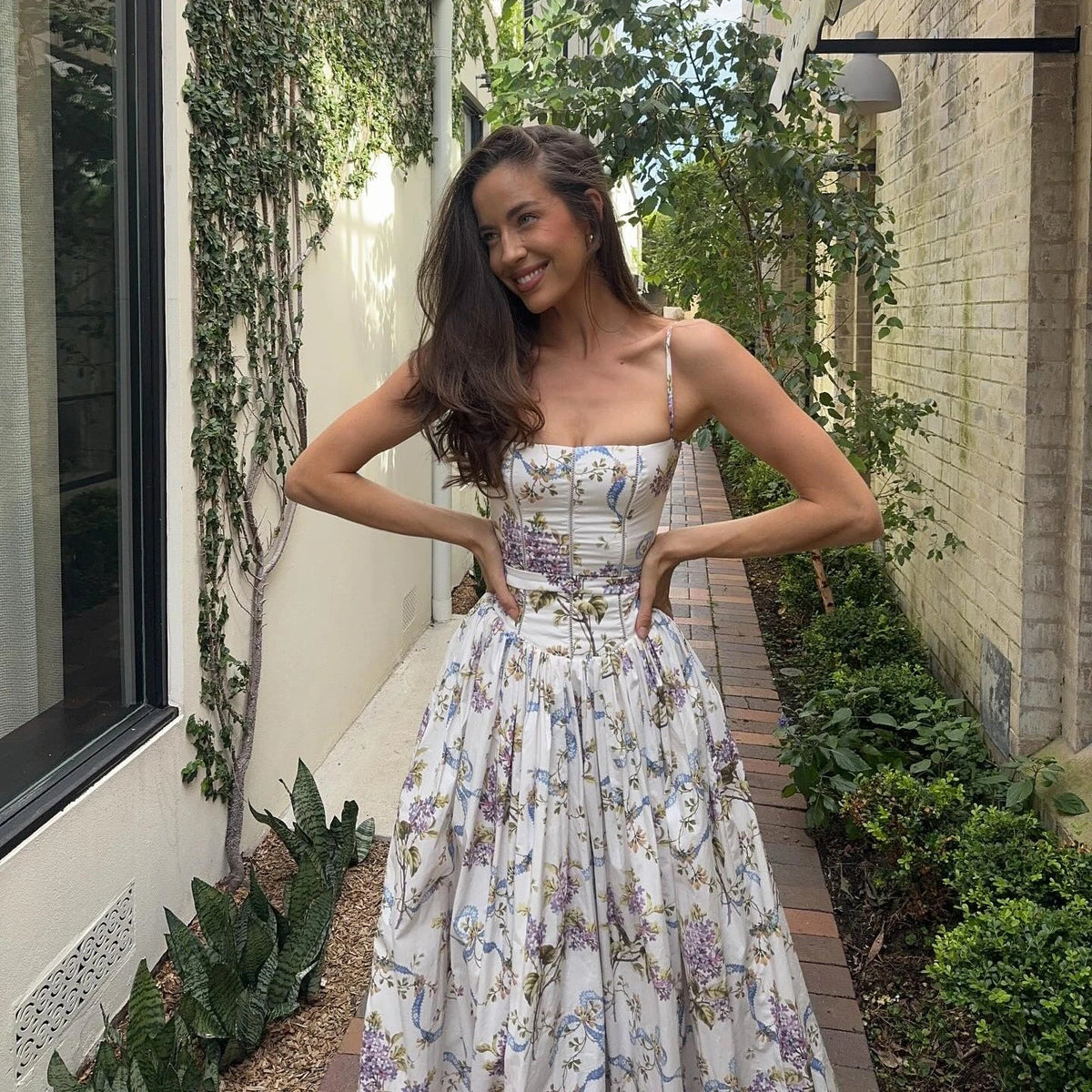 Floral Midi Dress – Occasion Gown for Weddings & Events